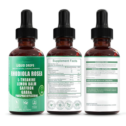 Organic 10 in 1 Rhodiola Rosea Liquid Drops
