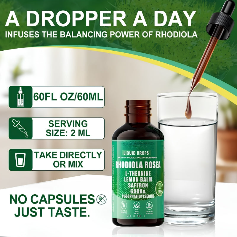 Organic 10 in 1 Rhodiola Rosea Liquid Drops