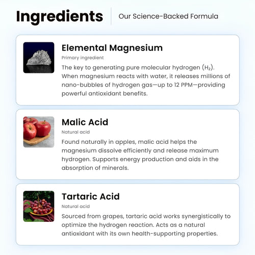 Molecular Hydrogen Tablets Antioxidant Support + Deep Hydration