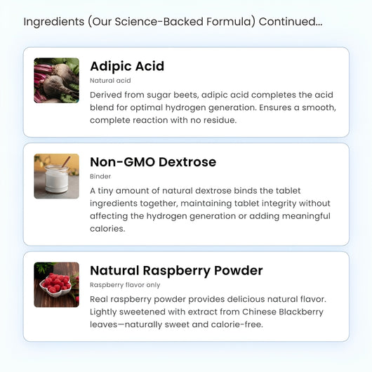 Molecular Hydrogen Tablets Antioxidant Support + Deep Hydration