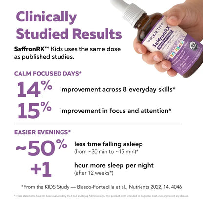Give Kids Calm Focus & Peaceful Sleep with Organic Saffron Drops